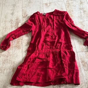 C de C Size 8 Red Long Sleeve Dress